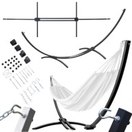 STELAŻ NA HAMAK METALOWY OGRODOWY DUŻY MOCNY 250KG DWUOOSOBOWY STOJAK XXL