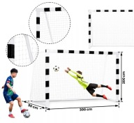 BRAMKA PIŁKARSKA PRZENOŚNA Neo-sport STALOWA SKŁADANA 300 x 200 x 90 cm