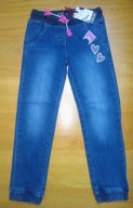 Spodnie jeansowe Carry z kotem 6-7 lat