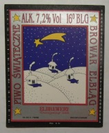 ETYKIETA PIWO ŚWIĄTECZNE BOŻE NARODZENIE BROWAR ELBLĄG