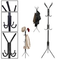 METALOWY WIESZAK STOJĄCY NA UBRANIA DO HOLU BIURA GABINETY GOCKOWIAK CZARNY