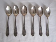 ŁYŻECZKI DO HERBATY DESERÓW RADZIECKIE ROKOKO 6 SZT