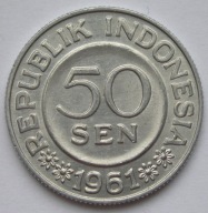 Indonezja 50 sen 1961 - Garuda - stan okołomenniczy