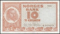 Norwegia 10 koron 1968 - Christian Michelsen - stan 2