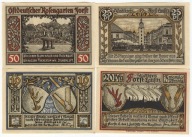 Banknoty zastepcze - FORST - ZASIEKI - 10 + 20 + 25 + 50 Pfennig