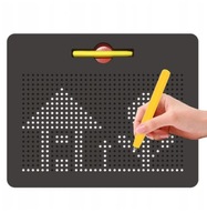 Tablica magnetyczna XXL Magpad dla dzieci edukacyjna 714 kulek + szablony