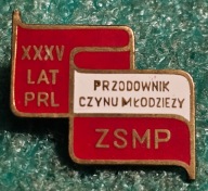 ODZNAKA PRZODOWNIK CZYNU MŁODZIEŻY ZSMP - XXXV LAT PRL 1944-1979