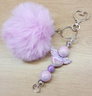 Brelok Aniołek Serce zawieszka pompon 6423 Oliwia Kurowska, Kuba Kurowski