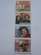 USA - piosenkarze muzyki Country - Mi. 2400-03 ** pasek z zeszycika