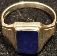 Złoty sygnet męski. Art-deco Oryginalny lata 20-te