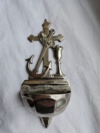 PRZEDWOJENNY DUŻY POJEMNIK NA WODĘ ŚWIĘCONĄ KRZYŻ KOTWICA KIELICH WIENIEC