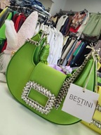 Torebka wizytowa zielona, kamienie Bestini Paris !!!