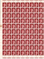 Deutsches Reich–pełny arkusz 100× 15 Pf Hitler, bez gumy, okres historyczny