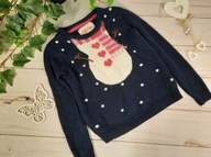 Śliczny świąteczny sweterek 128cm 7-8lat