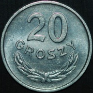 20 groszy 1966 - około menniczy egzemplarz