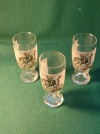 Szklanki myśliwskie w opakowaniu 3 szt. -pamiątka niemieckiego gajowego