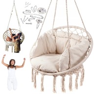 FOTEL BOCIANIE GNIAZDO WISZĄCY HUŚTAWKA KRZESŁO BRAZYLIJSKIE + PODUSZKA