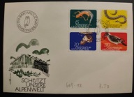 !! ZWIERZĘTA - LIECHTENSTEIN 1974 - KOPERTA FDC - STAN BDB !!