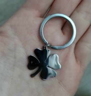 Brelok 4 listna koniczyna na Szczęście Srebrny breloczek do kluczy