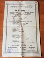 Niemieckie Świadectwo Szkolne - 1914 rok - Ratibor (Racibórz)