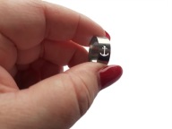 Obrączka Srebrna Lekka Kotwica Lato 13 6 Stal Chirurgiczna Nierdzewna