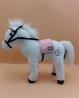 Koń - milusia maskotka - śliczny biały konik sygnowany - 30 cm