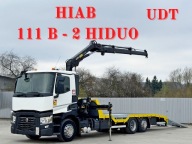 RENAULT T 380 * LAWETA 7,50 m * HIAB 111 B - 2 HIDUO + PILOT * STAN BDB