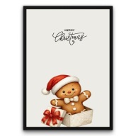 Plakat z ramą 50x70cm Radosny Piernik święta boże narodzenie dekoracja