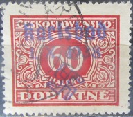 Czechosłowacja stary znaczek z nadrukiem Karlsbad (2/13