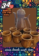 CERAMICZNY ZESTAW KAWOWY – DZBANEK + 6 KUBECZKÓW