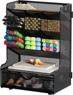 4 Poziomowy Organizer na biurko metalowy z szufladą przybornik biurowy