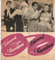 EDWARD I KAROLINA -film prod.francuskiej -program kinowy -lata 50-te