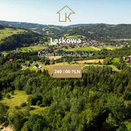 Działka, Laskowa, Limanowski, 2000 m²