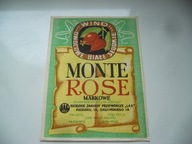 PRL STARA ETYKIETA Z KOLEKCJI WINO MONTE ROSE KŁODZKO