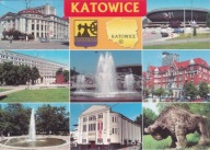 KATOWICE - TEATR - SPODEK - PL. CHROBREGO - KINO RIALTO - MAPKA - HERB
