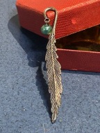 SREBRNA ZAKŁADKA DO KSIĄŻKI LISTEK