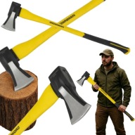 SIEKIERA ROZŁUPUJĄCA DO DREWNA 2000G 90CM GŁOWICA MOCNA ZE STALI WĘGLOWEJ