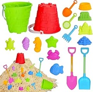 Zestaw Zabawek do Piasku Wody 17szt Wiaderka Foremki Łopatki do Piaskownicy
