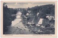 Janowice Wielkie Jannowitz most domy nad rzeką ok.1930r.