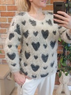 Parisian bluzka swetr sweter włochacz serca