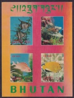 1969 Bhutan ryby Mi blok 20 ** trójwymiarowy