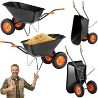 TACZKA DWUKOŁOWA BUDOWLANA OGRODOWA JAPONKA POMPOWANE KOŁA MOCNA 150L 390kg