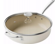 Redchef Patelnia 28cm ceramiczna z pokrywką indukcja bez PTFE PFOA PFAS