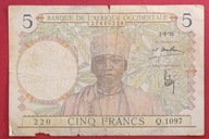Francuska Afryka Zachodnia 5 franków 1935