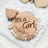 Personalizowana zawieszka do smoczka z imieniem silikonowa - max. 8 liter