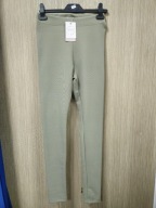 Leginsy zielone roz. 2 MMK Polska modelujące, prążek !!!