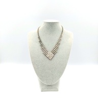 Naszyjnik Jablonex srebrne cyrkonie prl lata 60 60s 1960s 20th century