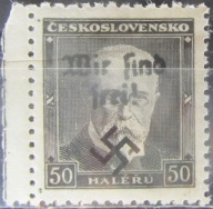 Czechosłowacja stary znaczek z nadrukiem okupacja (2/13