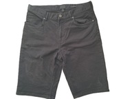 H& spodenki szorty damskie jeans czarne strech M/38 r.30 pas 80 dł.51, BDB