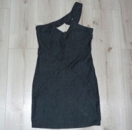 TALLY WEIJL SUKIENKA JEANSOWA JEANS ROCK PUNK 38 M